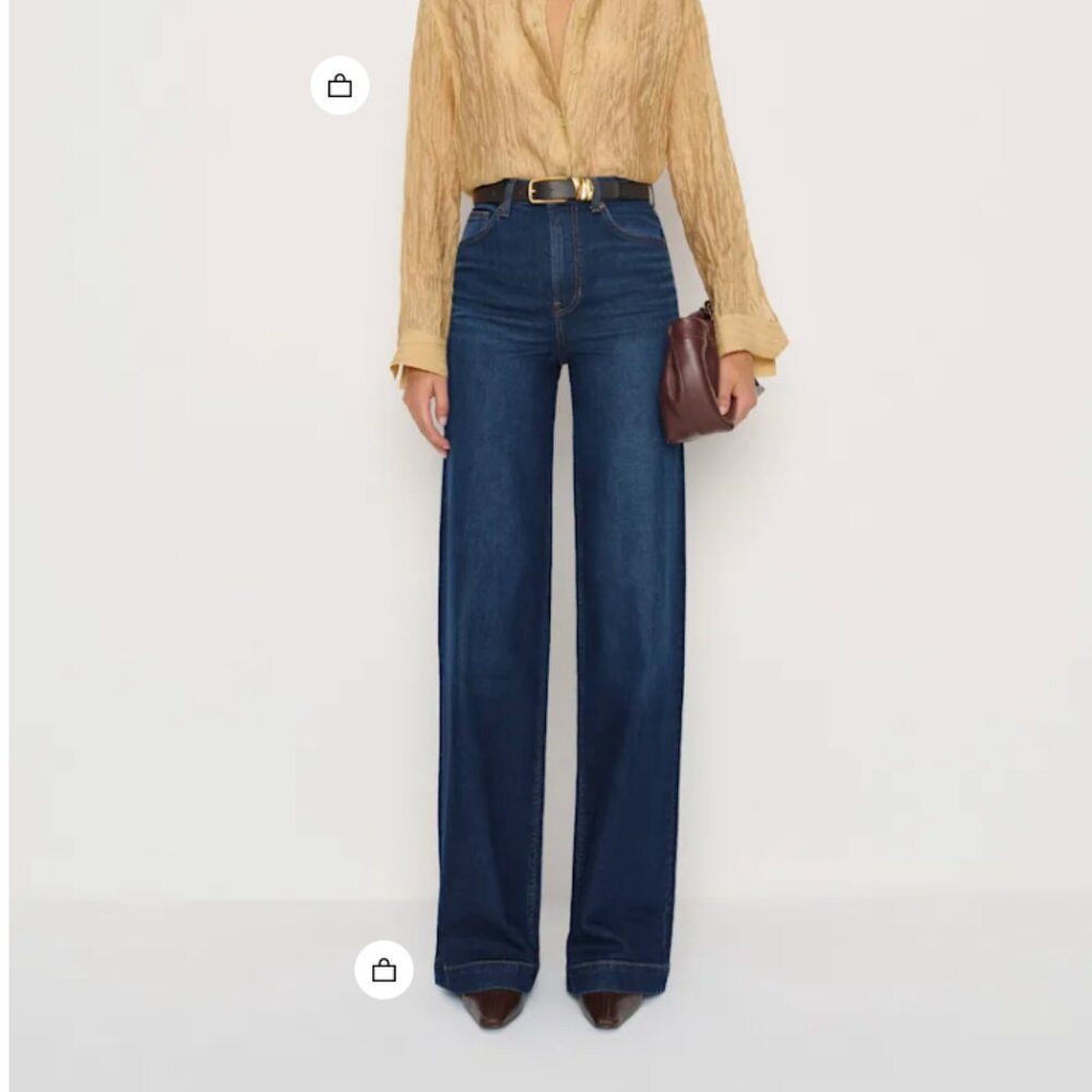 Reformation  Bex Super Stretch High Rise Wide Leg Jeans